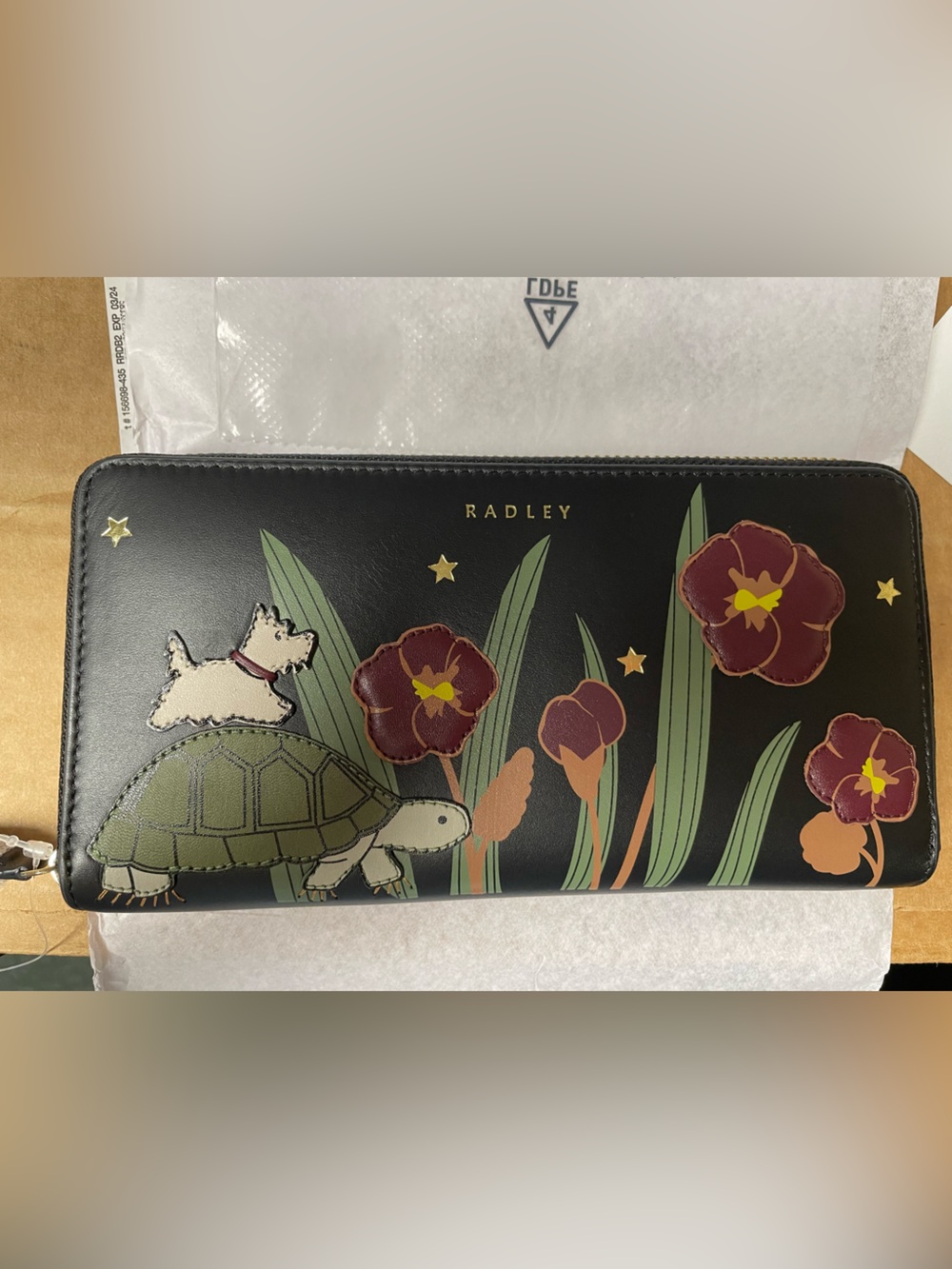 Radley London Midnight Wanderer Floral & Tortoise Large Zip Around Wallet 🐢🐢🐢